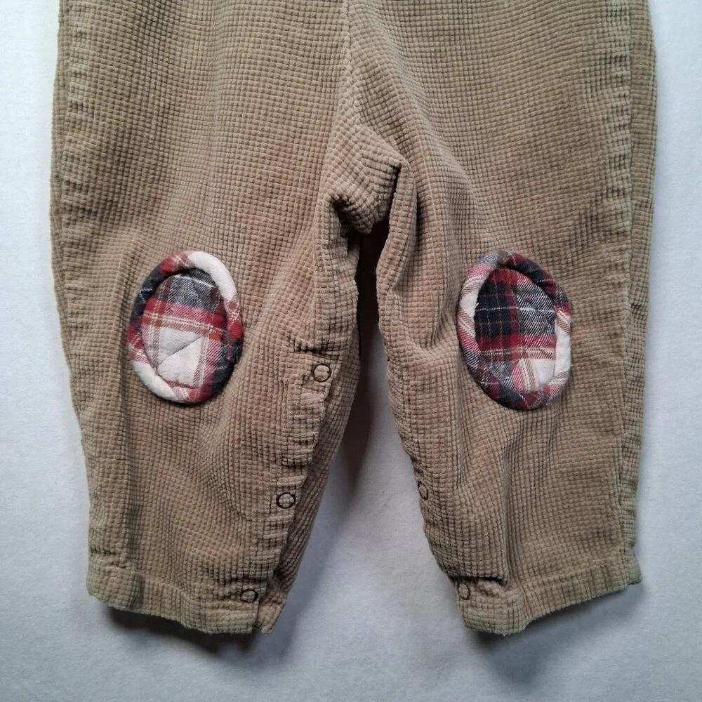 Vintage Blooz by Cachcach Overalls Youth 24 Months Brown Corduroy Penguin Pants - Picture 11 of 16